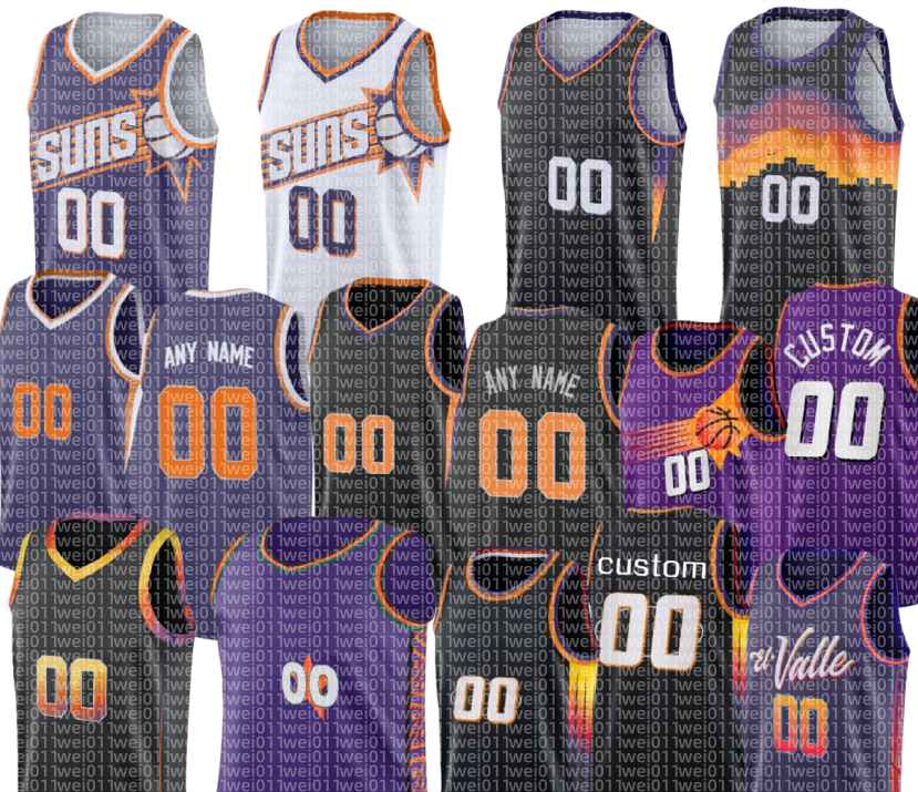 1 Devin Booker Dillon Brooks Grayson Allen Mark Williams Collin Gillespie Jalen Green Royce O'Neale Jordan Goodwin Ryan Dunn Jamaree Bouyea Basketball Jersey youth