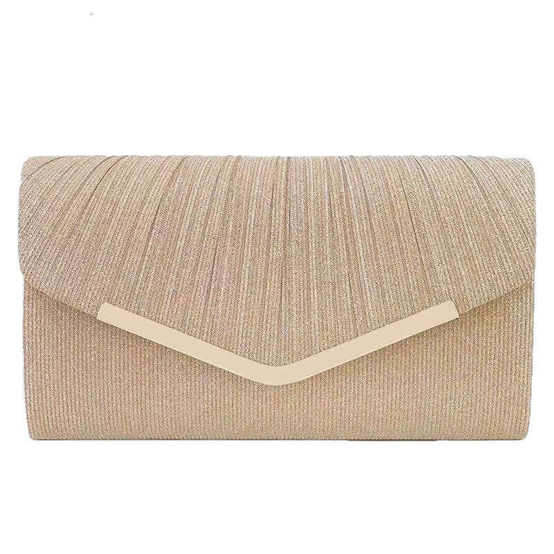 New Shiny Wrinkled Large Capacity For Women Princess Crossbody Evening Dress Bag KTV Handbag Small