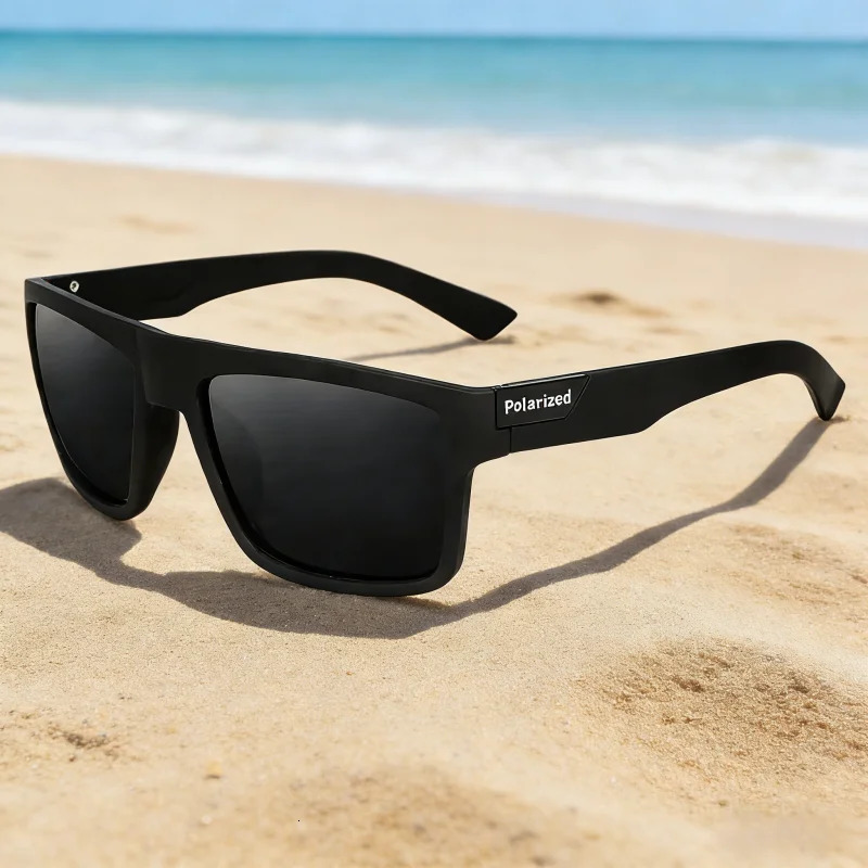 Polarized Square Sunglasses UV400 Black Fashion Shades for Men Women Ideal Driving Fishing Outdoor Sports 260206