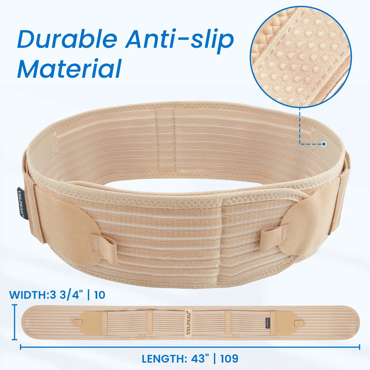 VELPEAU Sacroiliac SI Joint Hip Belt for Sciatica Lumbar and Lower Back Pain AntiSlip Pelvic Support Men Women 260202