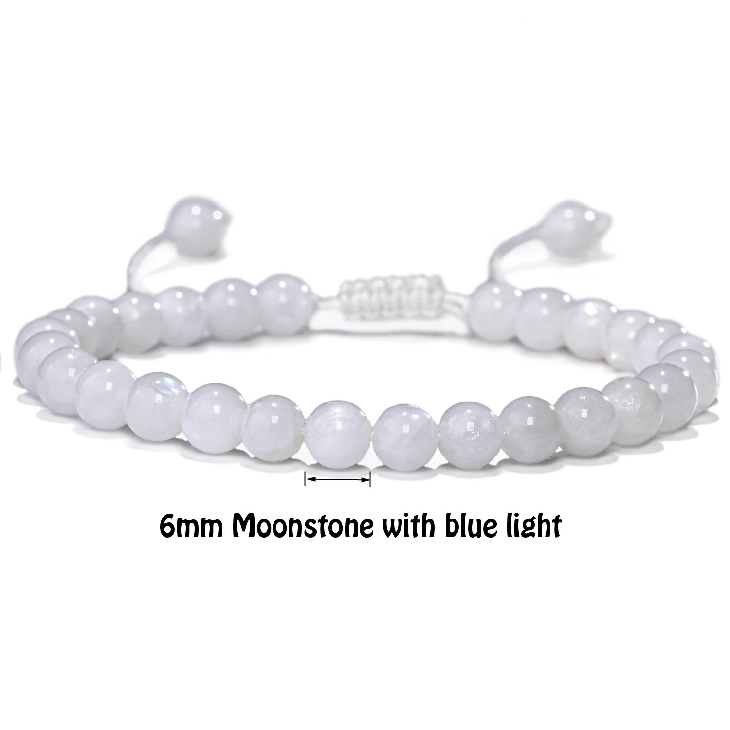 6mm Bohemia MoonStone Bracelet for Women Natural GemStone Carnelian Beads Crystal Healing Adjustable Braided Rope Bracelets 260202