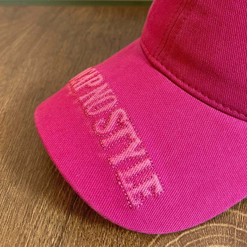 BEAUTODAY Spring Baseball Caps Women Cotton Large Size Rose Red Solid Color Ladies Accessories Handmade 96564 260208