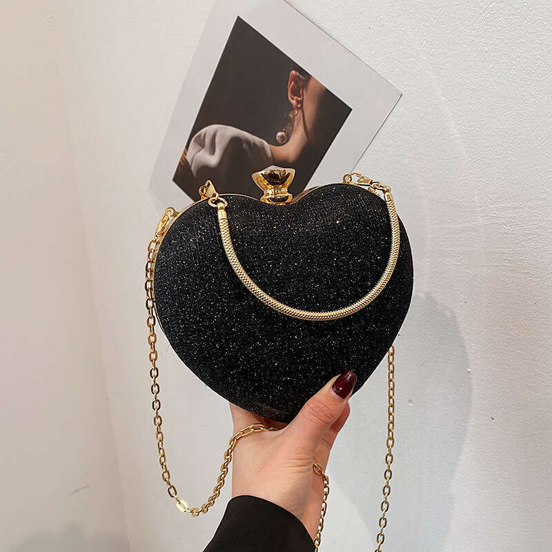 Evening For Women New Fashionable Chain Crossbody Handheld Mini Heart Shoulder Bag