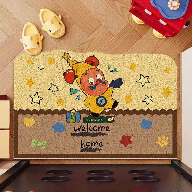 Cartoon Star Entryway Doormat New Style Entrance Silk Loop Mat Home Entrance Non-Slip Customizable Door Mat S260207