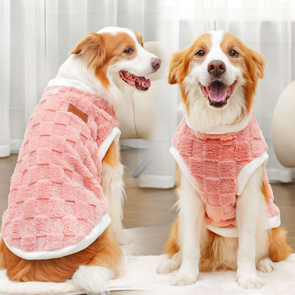 Pet Clothing Autumn Winter Clothes Plush New Apparel Golden Retriever Large Dog Cat Clothes Supplies