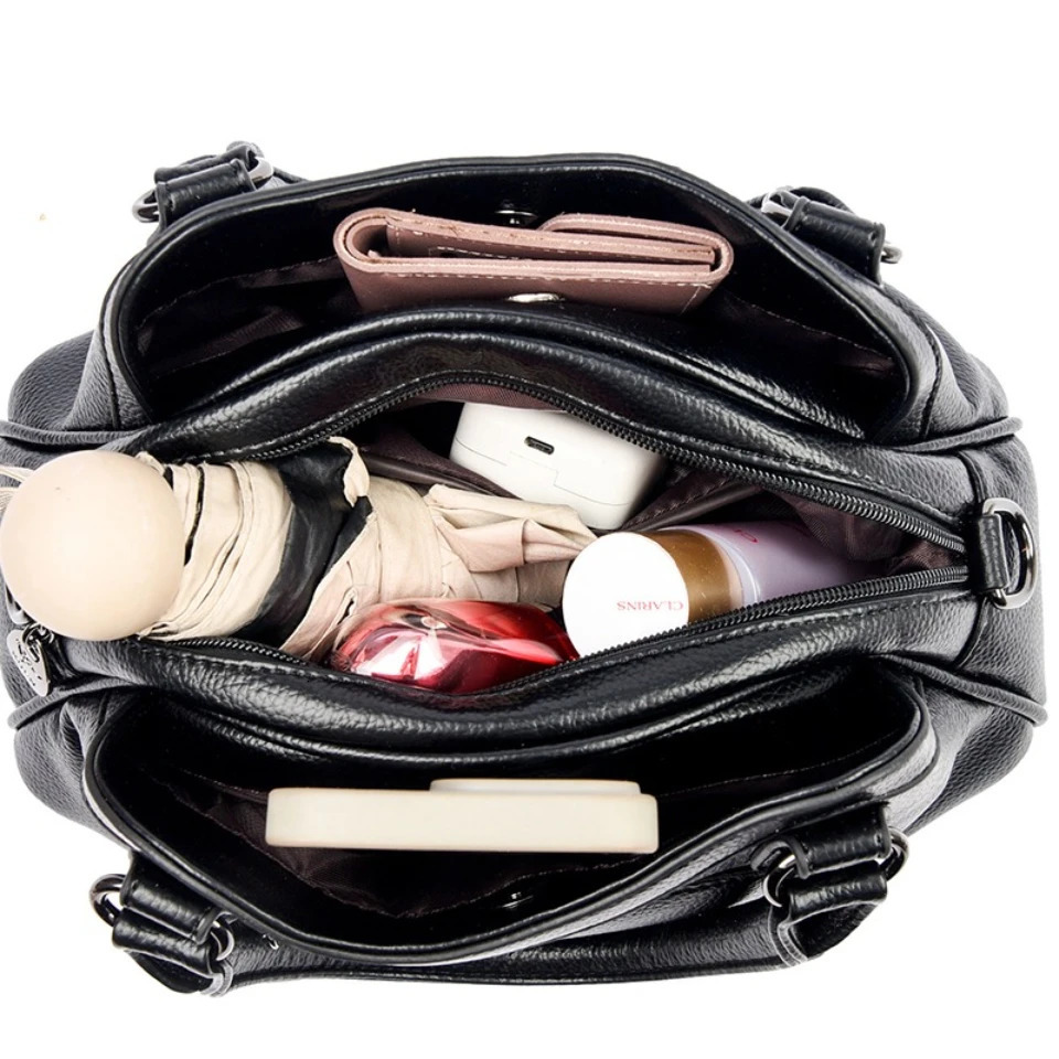 Genuine Top Quality Handbags 3 Layers Small Casual Tote Bag Crossbody Highcapacity Female Shoulder 260208