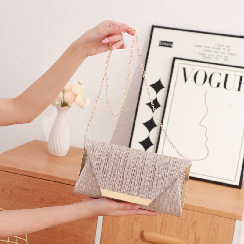 Underarm Cross Border Trade Flash Material Acrylic Envelope Banquet Evening Gift Clutch Chain Bag