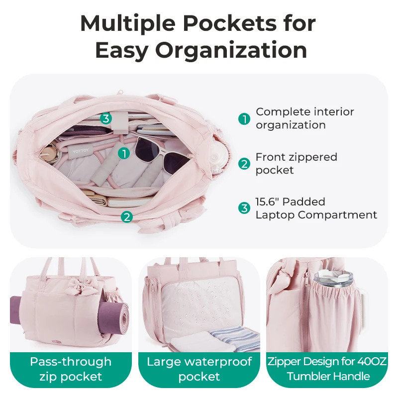 BAGSMART Large Capacity Tote Bag for Women Versatile Commuting Handbag Messenger Multiple Pockets Shoulder Sport Bag260128