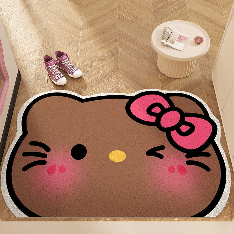 Door mat for the entrance outdoor silk loop mat cute kitty entrance mat home use dirt-resistant dust-removing non-slip mat S260207