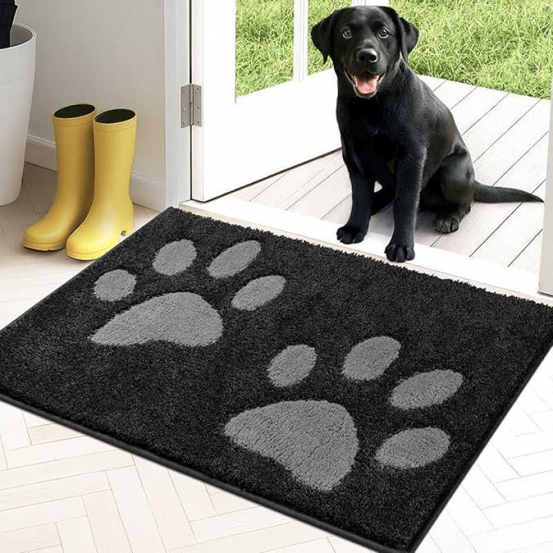 Simple paw print entrance mat for hallway and living room dog-themed carpet home anti-slip entryway mat foot pad S260207