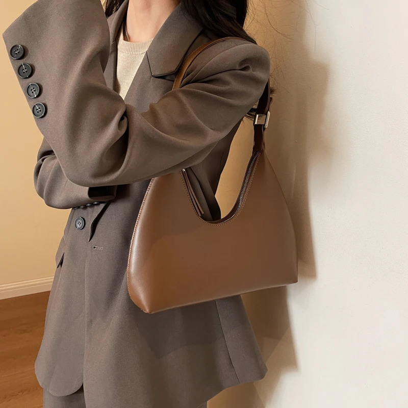 MOODS Fashion Underarm Shoulder Bags For Women PU Leather Pure Color Armpit Hobo Bag Purses And Handbag 260205