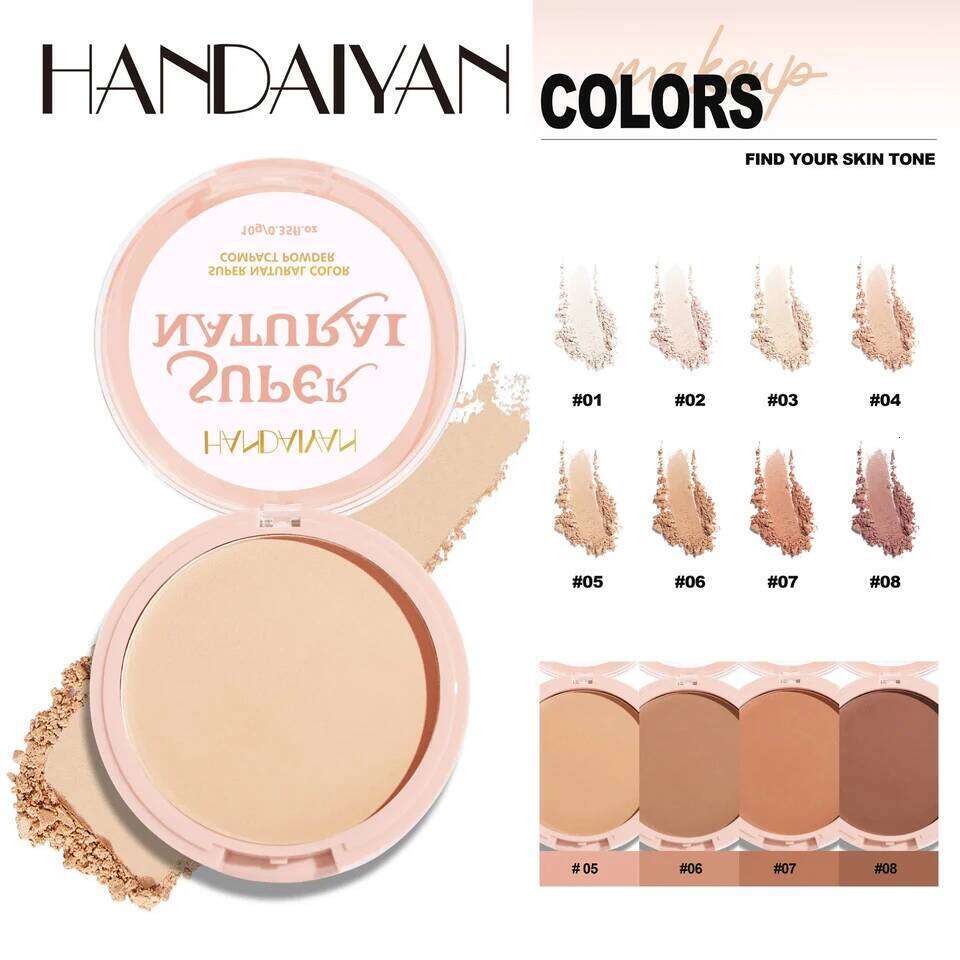 8 Color Matte Face Pressed 24 Hours Oil Control Natural Setting Powder Foundation Full Coverage Waterproof Lasting Makeup 26L0209