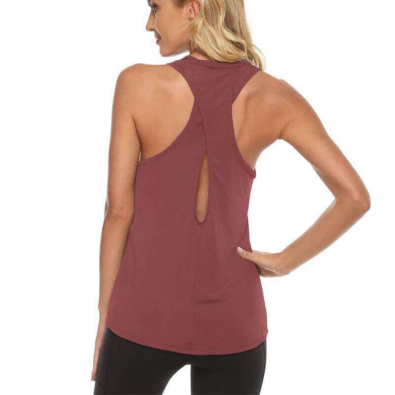 Sleeveless Top Activewear Athletic Vest s Open Yoga Stretch Sexy Blouse Sport Fitness Tank Tops 26Y0209
