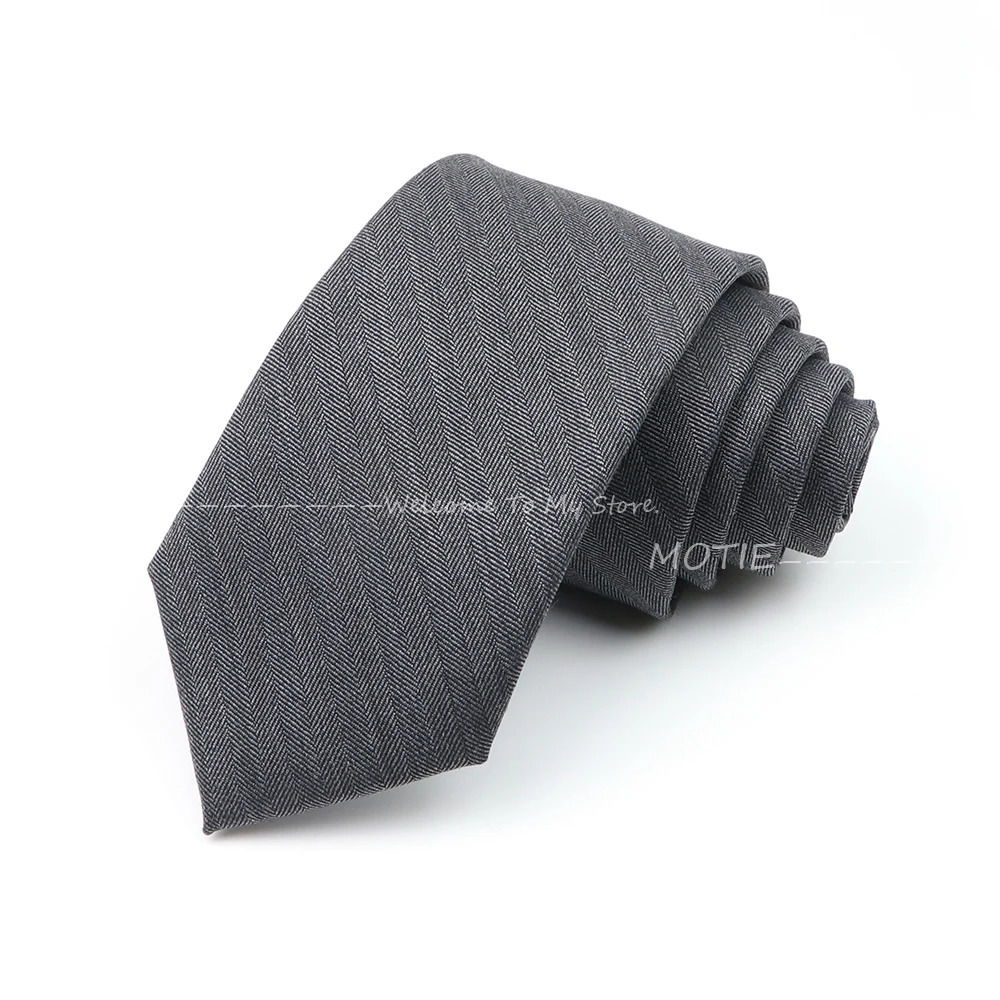 Gracefully Plaid Striped Wool Neckties Grey Burgundy Tie Cravat For Business Wedding Party Shirt Suit Collar Accessories Gifts 260208