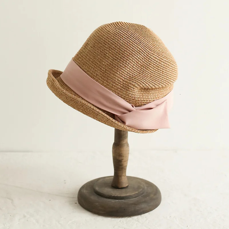 Summer Small Brim Straw Hat for Women - Korean Fashion Versatile Trendy Sun Cap with Japanese Style UV Protection 260208