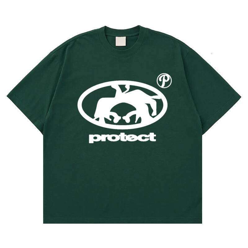 Men's cotton oversized Harajuku print summer Korean fashion aesthetic clothing Y2K Bug street short-sleeved loose Tshirt X260209