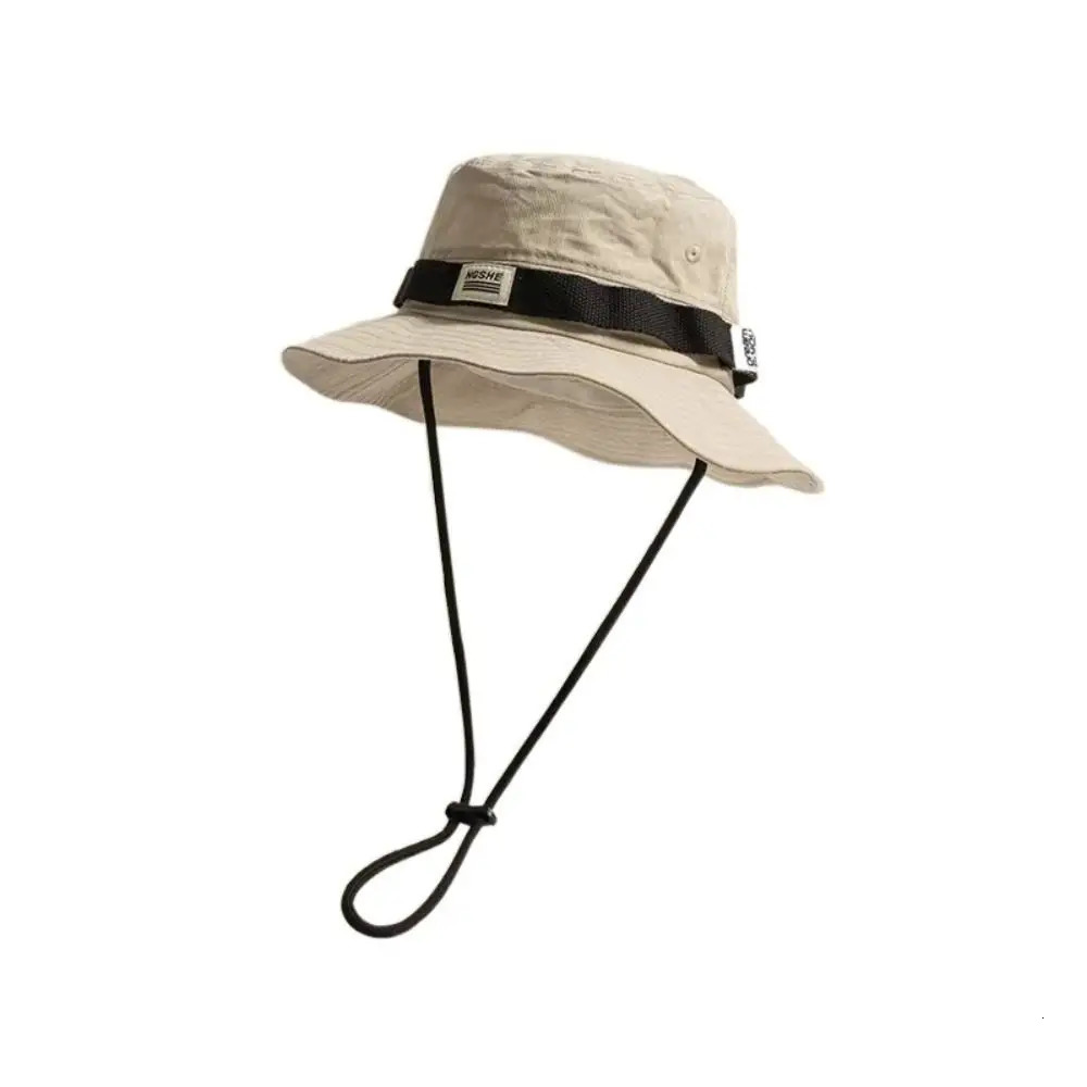 Travel Contrast Vintage Fisherman Hat for Men and Women Summer Outdoor Camping Mountaineering Hat Large Brim Sun Hat 260204