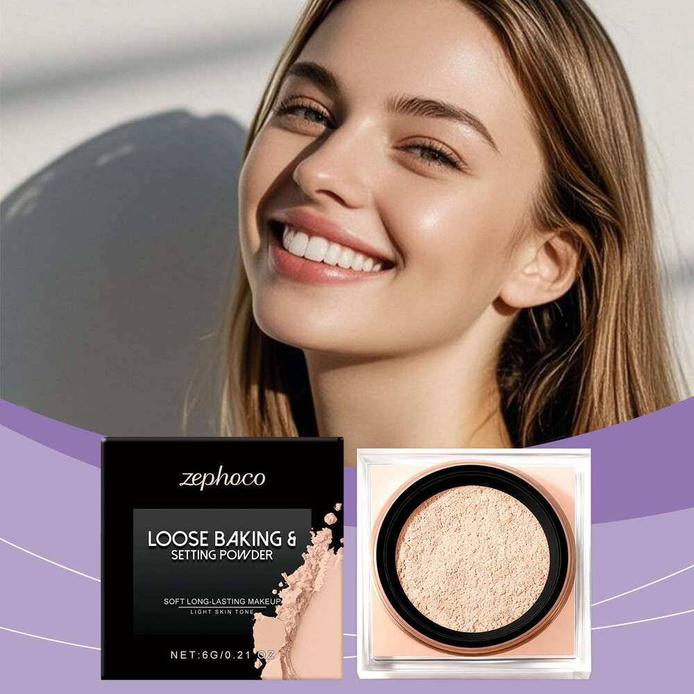 Zephoco Soft for Fair Skin, Lightweight, Smooth, Delicate, Clear, Color-Enhancing Makeup Setting Powder