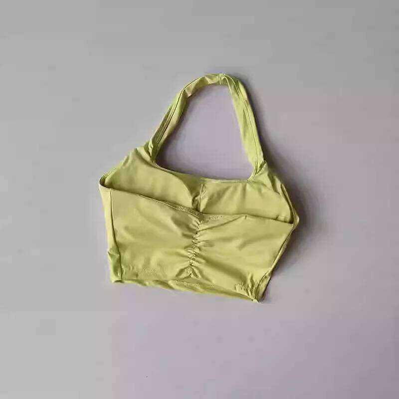 2023 New Sexy Halter Padded Athletic Sport Women less Yoga Crop Top Bra Workout Tops Gym Fitness Sports Bras 26Y0209