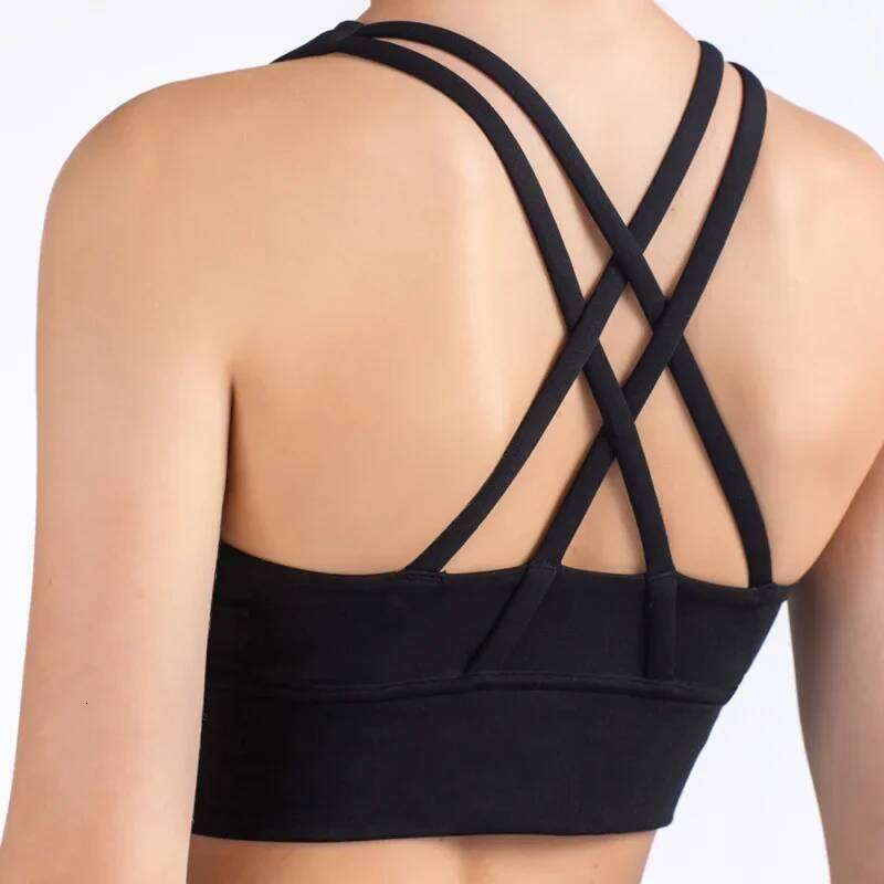 Summer Fashion Cross Sport Bras Fitness Tank Breathable Yoga Tops Bra Crop Top Gym Wear Women 26Y0209
