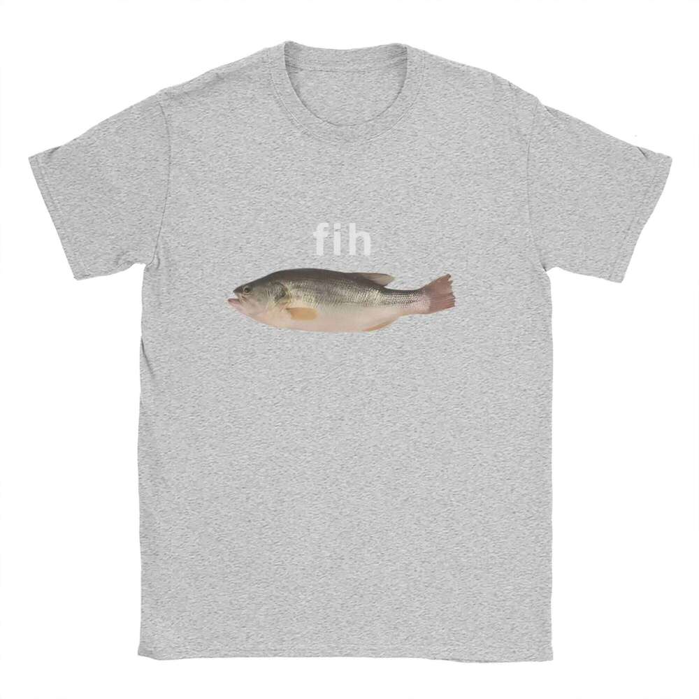 Fih Fish Meme T Summer for Tee Shirt Funny Clothing Harajuku Sleeve Casual Aesthetic Clothes X260209