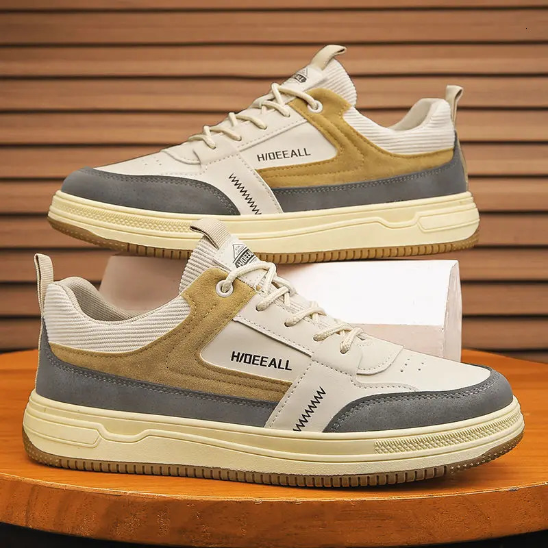 Breathable Fashionable Mens Trendy Versatile Leather Casual Shoes 260126