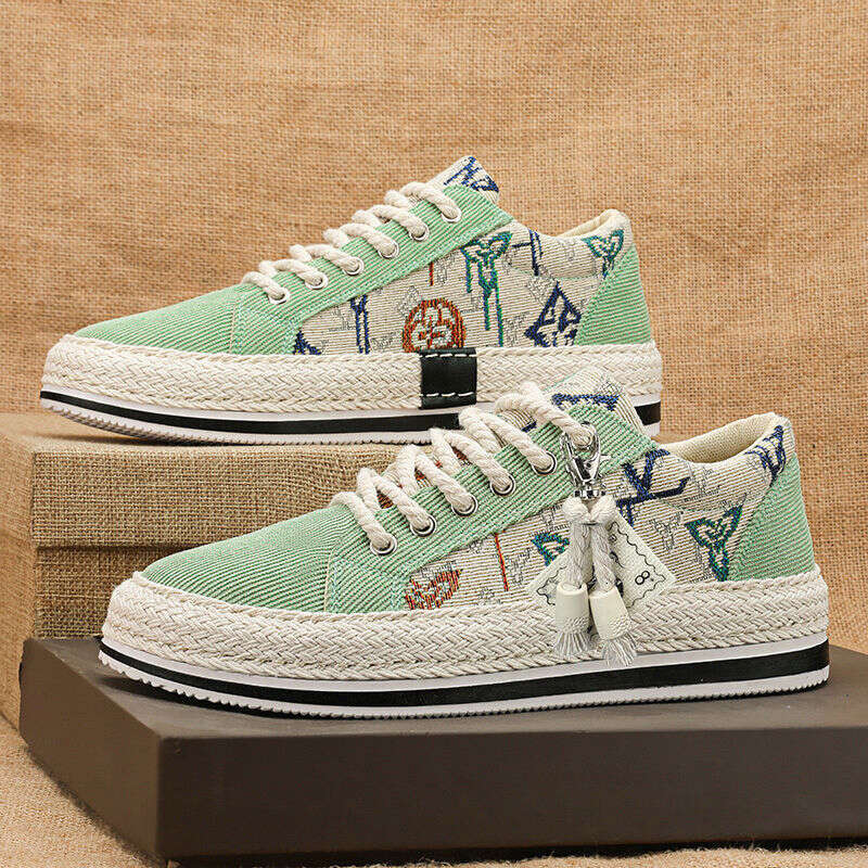 Canvas Winter Breathable Trendy Corduroy Flat Men's Casual Lightweight Thin Old Beijing Cloth Shoes