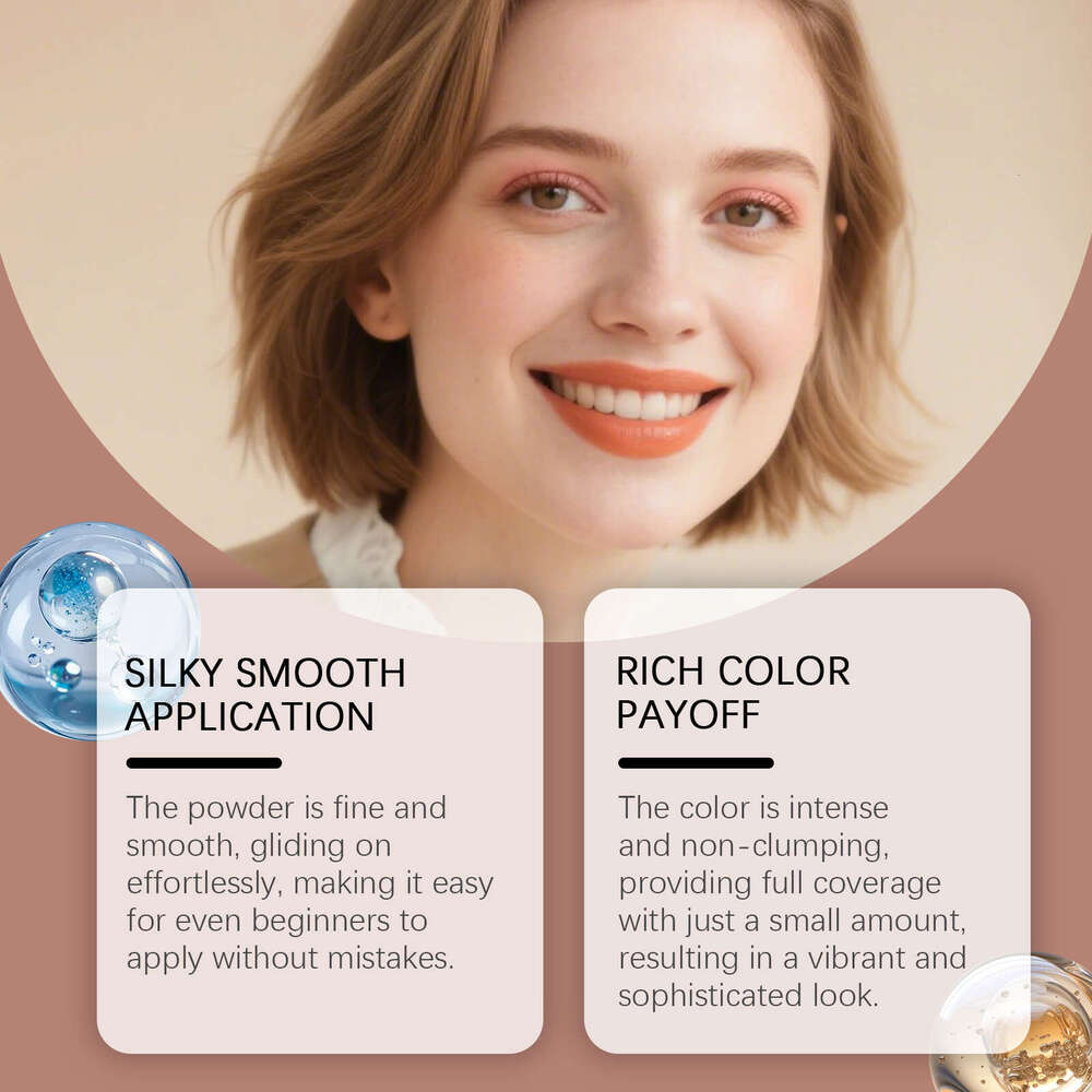 zephoco Skin-Tone Shimmering Silky Naturally Pigmented Pearlescent Fine Shimmer Eyeshadow for Easy Daily Makeup Application