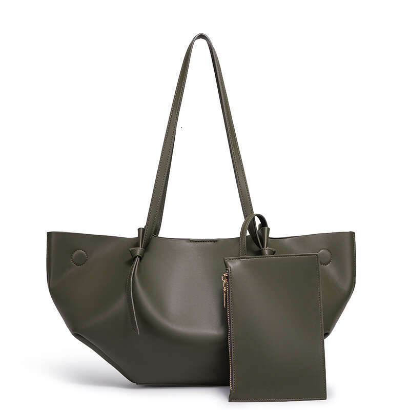 Totebag Shoulder ROSE NOIRE Cross Border Hot Selling Large Capacity Commuter Mother Daughter Tote Niche Same Style Genuine Leather Women S Bag Soft Wr