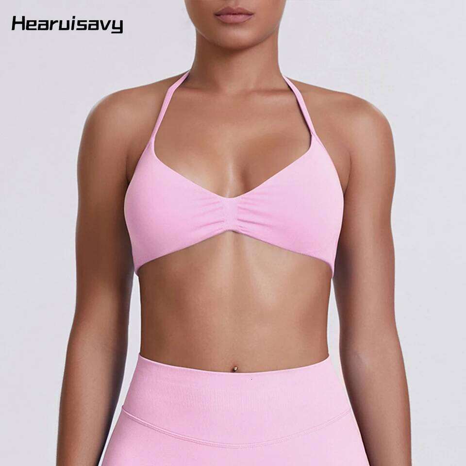 Hearuisavy Sports Bra Woman Gym Tops Sportswear Female Underwear Yoga Clothes Breathable Fitness Crop Top Push Up Workout Bras 26Y0209