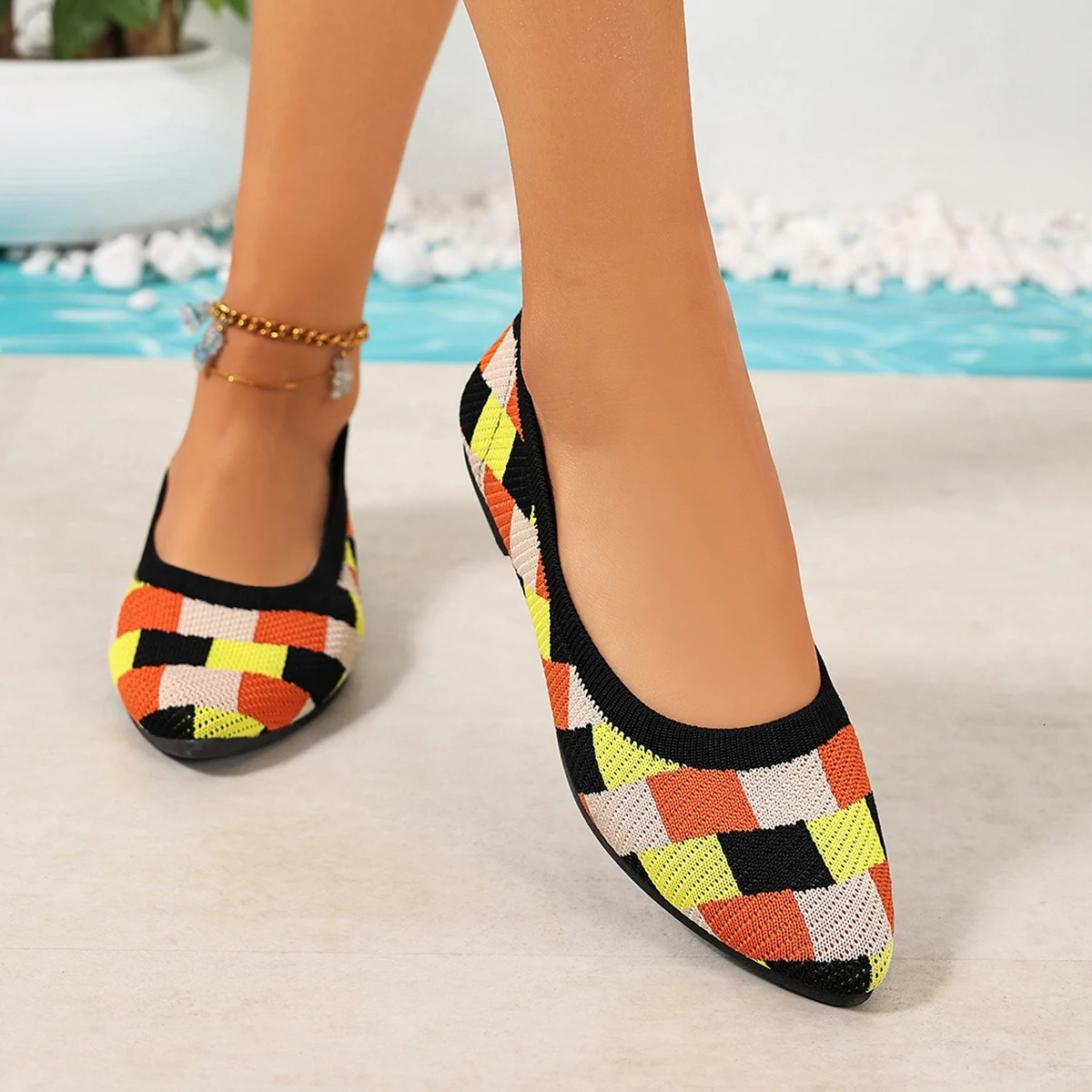 Summer Style Womens Casual Sports Flat Shoes Soft Comfortable Breathable Fashionable and Versatile 260208