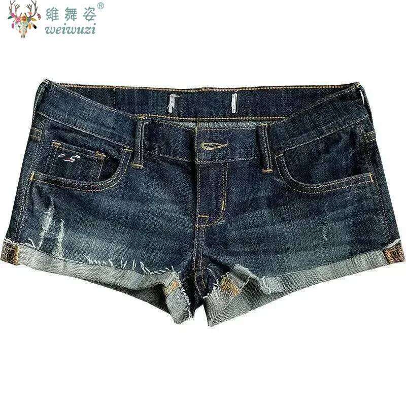 Jeans for Women Low Rise Curled Denim Skinny Summer New Y2k Spicy Girl Casual Streetwear Sexy Nightclub DJ Mini Shorts H260209