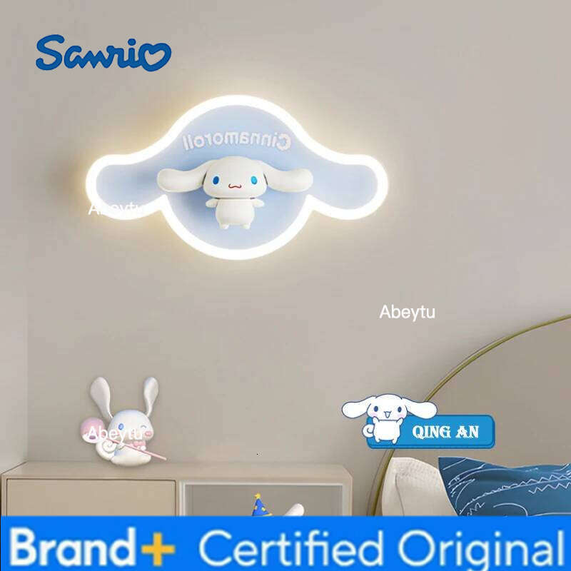 Sanrio Children's Bedside Lamps Cute White Big Eared Dog Light Romantic Warm Baby Princess Room Boy Girl Bedroom Wall Lights H260209