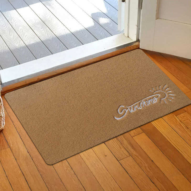 Coconut Fiber Imitation Doormat for Entryway Dirt-Scratching Dust-Removing Non-Slip Floor Mat Home Use Scratch-Resistant Wear-Resistant Foot Mat S2602
