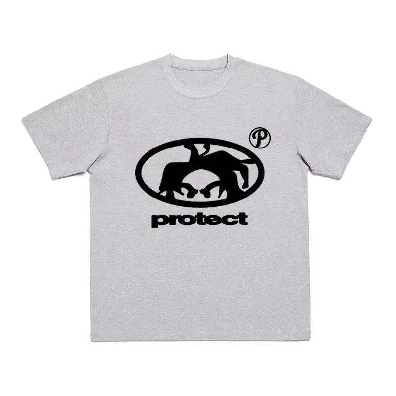 Men's Minimalist Black White Protect Animal Design Graphic Tee Street Style Summer Top X260209