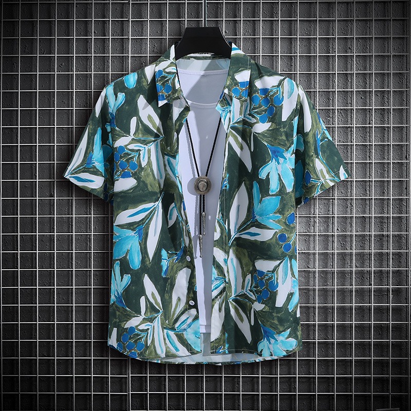 Men's Polos Stripe Men's Shirt Flower 2026 3d Print Shirt Casual Short-sleeved Tops Beach Party Shirts Man Shirt Male Clothes