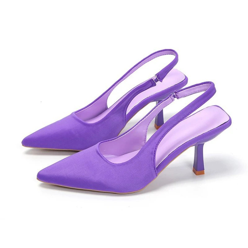 2024 Sexy Women High Heels Pointed Toe Womens Pumps Fashion Shallow Sandals Stiletto Heels Women Party Wedding Shoes 260202