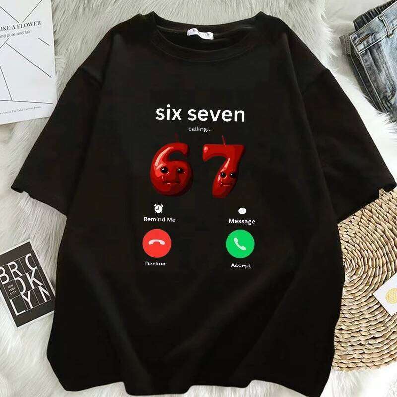 Oversized T-shirts Summer 67 Is Calling Funny Meme T-shirt Men Women High Quality Fashion Casual Cotton Short Sleeve T Shirts X260209
