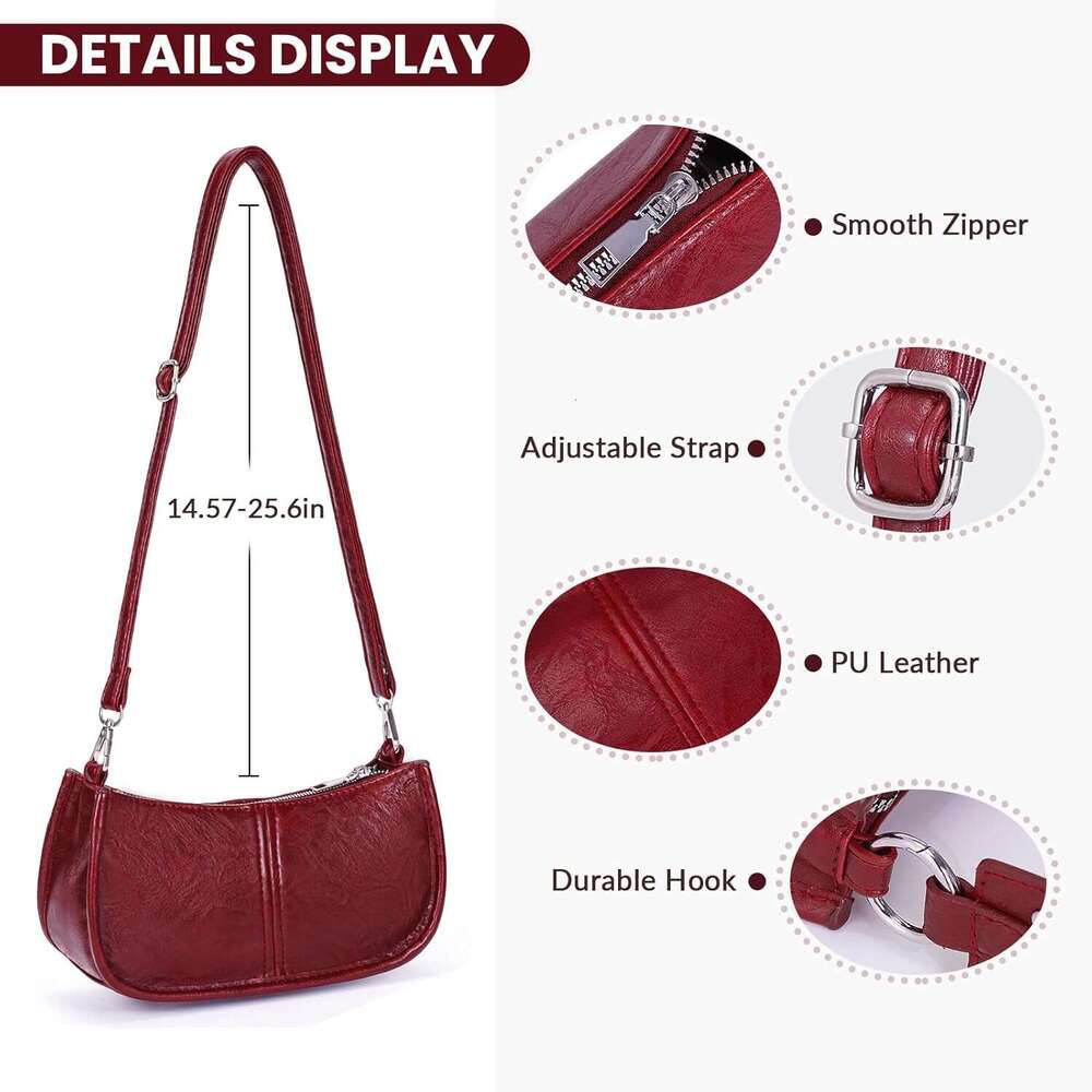 Bags For Women Y K And Handbags Retro Studded Crossbody Bag Small Shoulder Purse Leather Hobo Handbag