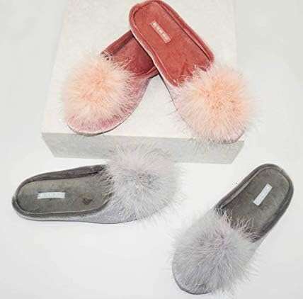 Women's Cozy Velvet Memory Foam House Slipper, Ladies Fuzzy Bedroom Slipper Non-Slip Sole