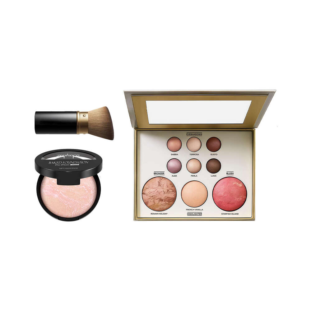 AMZ Palette Set 07# Multifunctional Tool Set, Box for Stage Light Nude Makeup, Portable Touch-Up Makeup