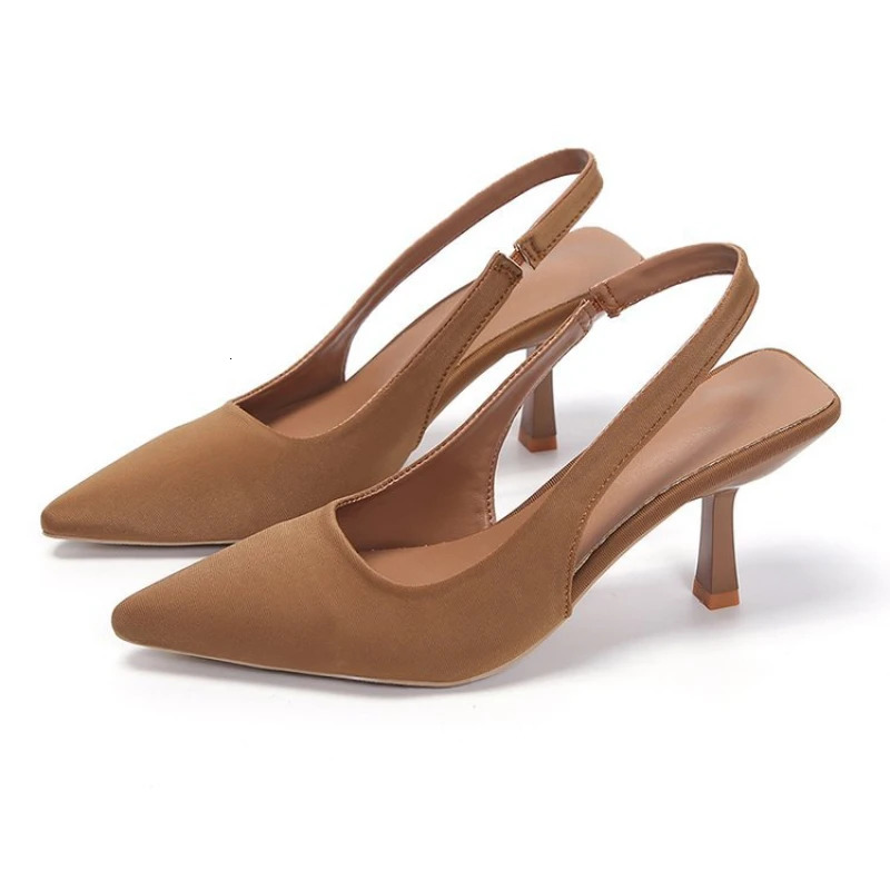 2024 Sexy Women High Heels Pointed Toe Womens Pumps Fashion Shallow Sandals Stiletto Heels Women Party Wedding Shoes 260202