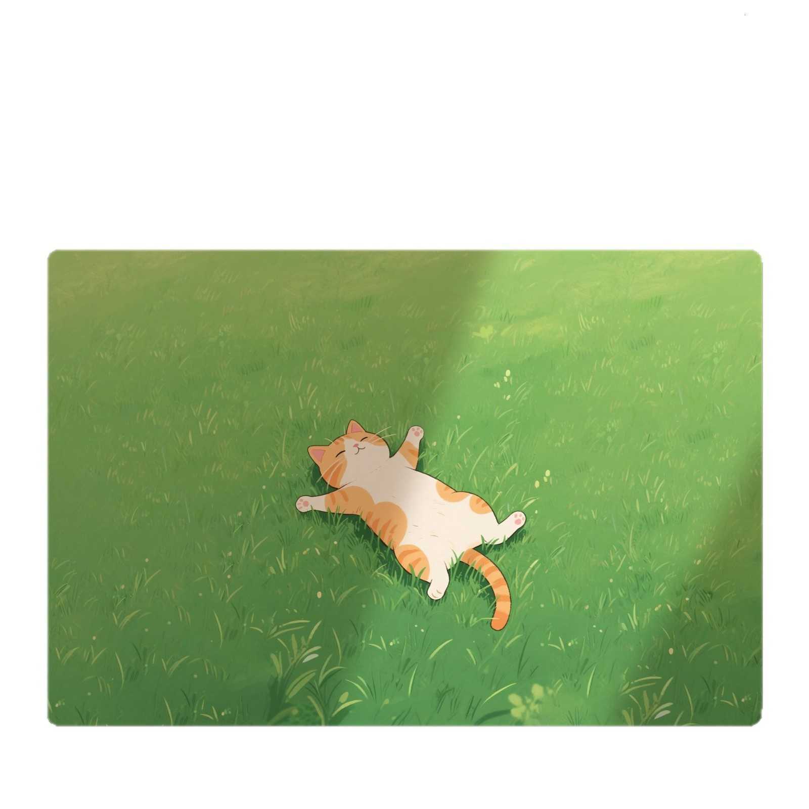 Ins-style grassland cat healing design diatomite floor mat for entryway bathroom water-absorbent non-slip simple decorative mat for living room S26020