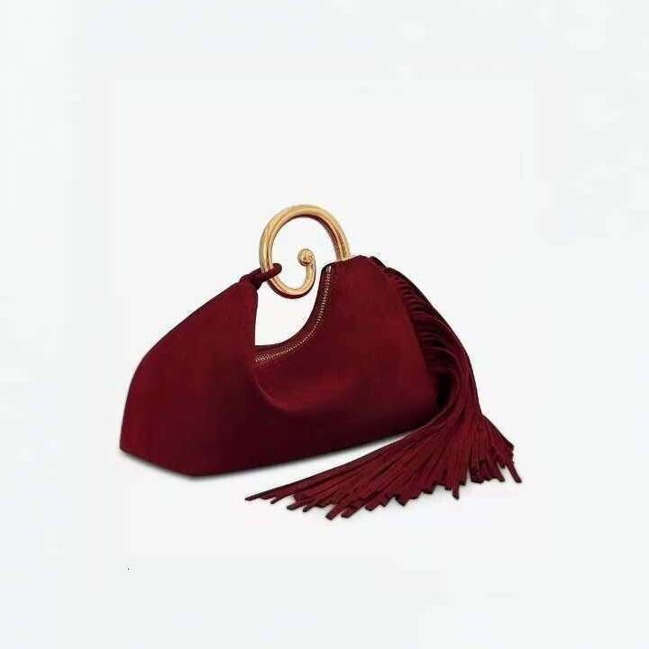 Hot-Selling Retro Suede Tassel Fashion Matte Texture Square Bag Women's Autumn Winter Evening Handbag