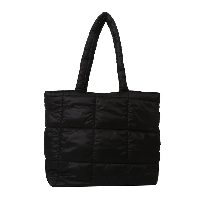 Winter Padded Shoulder Bag for Women Large Capacity Top HandleBag Winter Quilted Cloud Handbag Shopping Bags Bolsas Para Mujeres260128