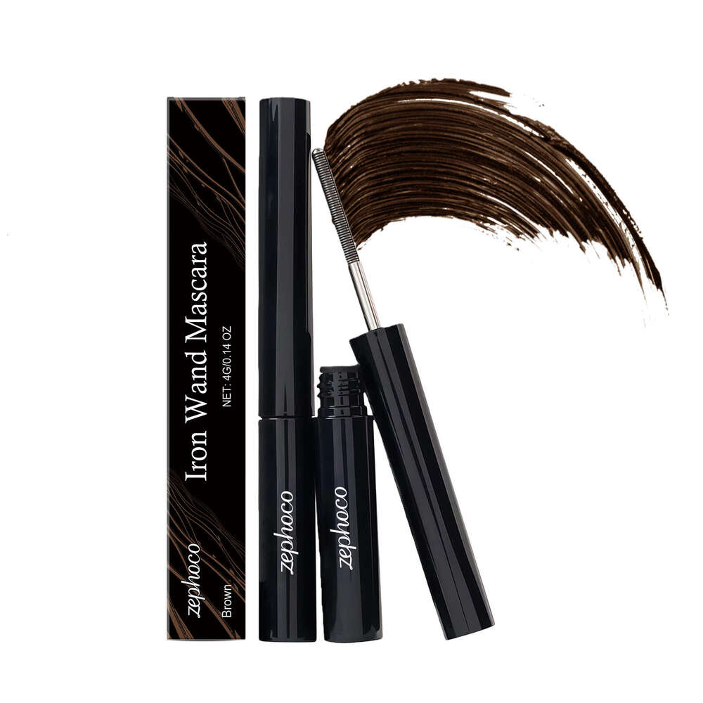 zephoco Brown Waterproof Beautiful Natural Curling Not Easy To Take Off Makeup Mascara