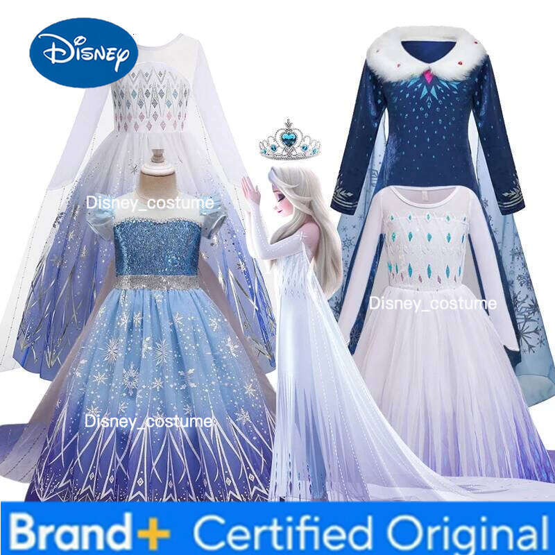 Disney Frozen 2 Elsa Princess Girls Dress Up Snow Queen Costume Halloween Kids Carnival Birthday Party Clothes H2602091