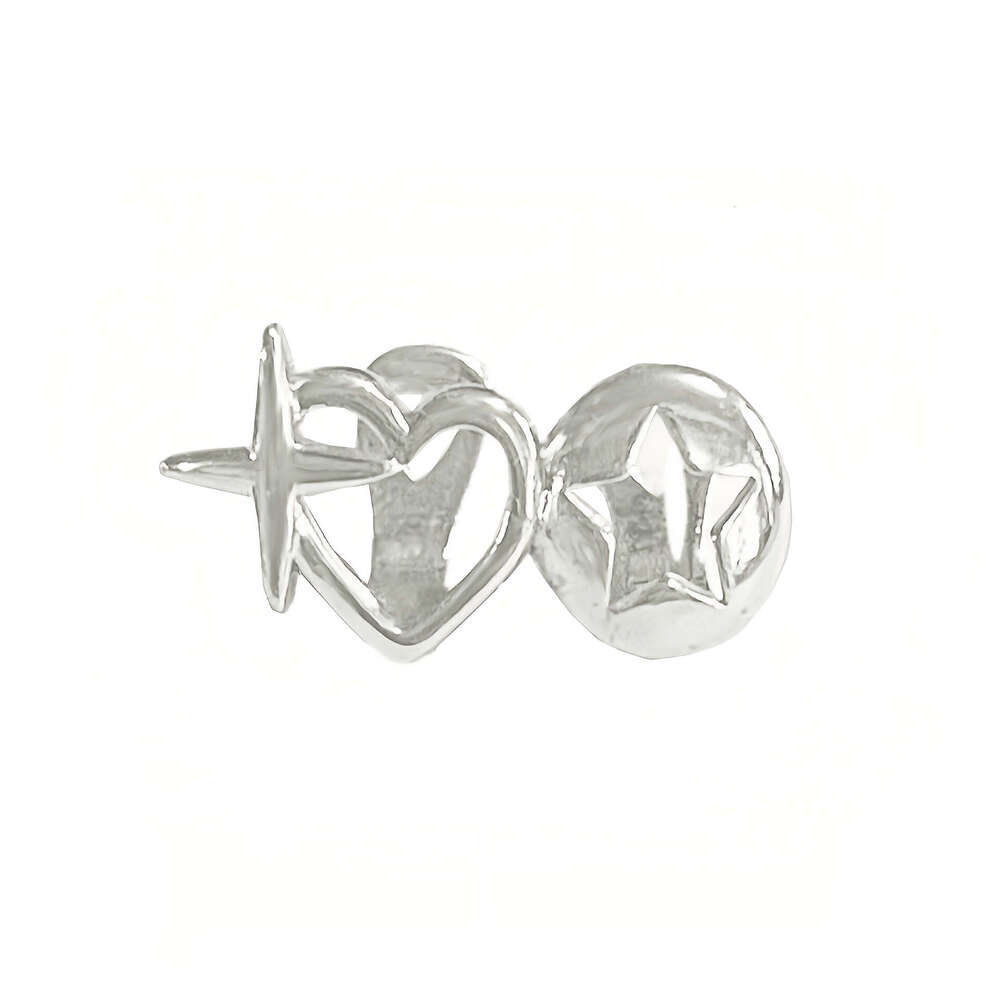 Niche Design Hip-hop Double Hollow Heart Star Teeth Performance Accessories Braces Halloween Trendy Jewelry
