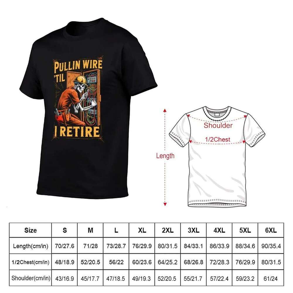 100% pack Retire Wire Pullin Til men I T-Shirt cotton designer t shirts shirt X260209