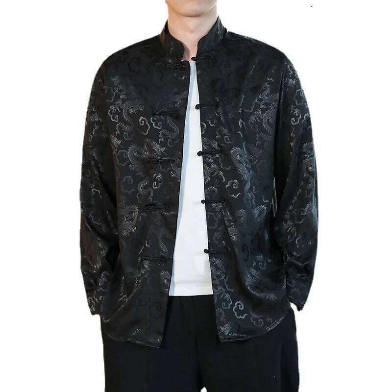 Mardi Hefxessdr Men s Modern Fashion Style Asian Tang Suit Dragon Shirt Kung Fu Coat Chinese Traditional Clothing Hanfu